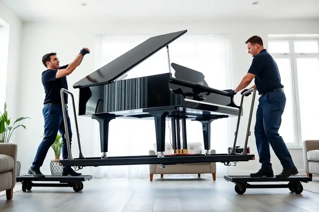 Specialistisch transport van piano en kluis